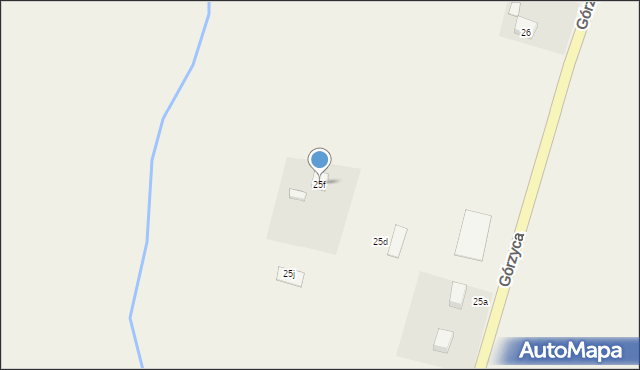 Górzyca, Górzyca, 25f, mapa Górzyca