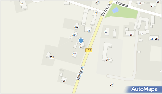 Górzyca, Górzyca, 27, mapa Górzyca
