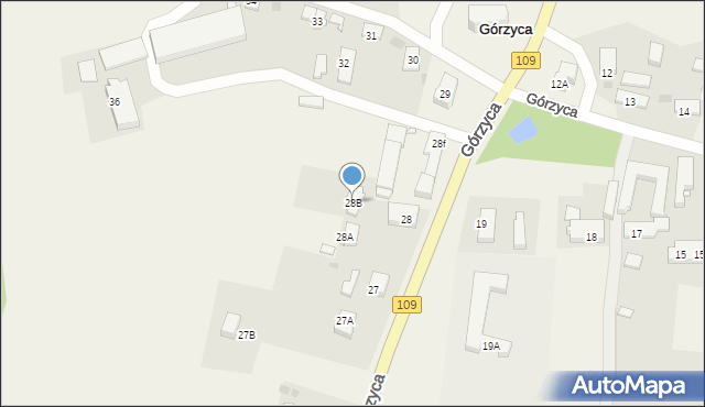 Górzyca, Górzyca, 28B, mapa Górzyca