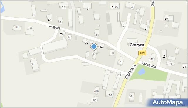 Górzyca, Górzyca, 32, mapa Górzyca