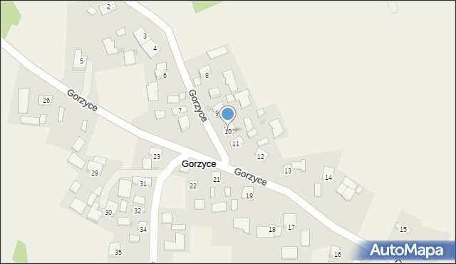 Gorzyce, Gorzyce, 10, mapa Gorzyce