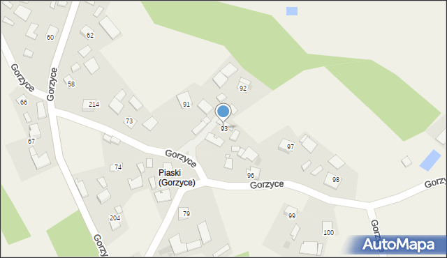 Gorzyce, Gorzyce, 93, mapa Gorzyce