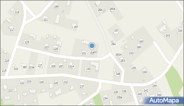 Gorzyce, Gorzyce, 315, mapa Gorzyce