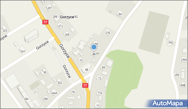 Gorzyce, Gorzyce, 66, mapa Gorzyce