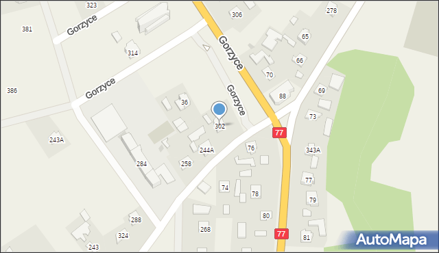 Gorzyce, Gorzyce, 76A, mapa Gorzyce