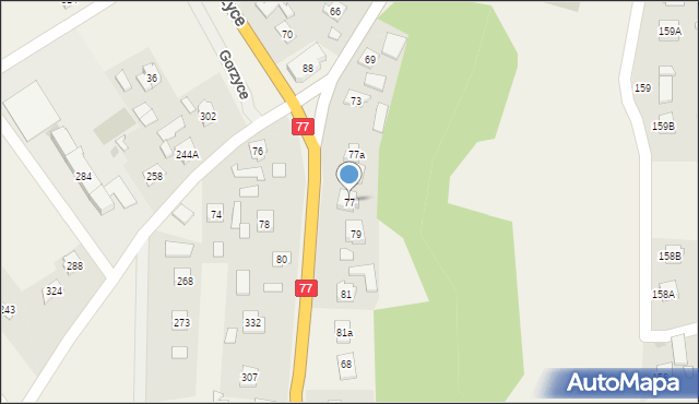 Gorzyce, Gorzyce, 77, mapa Gorzyce