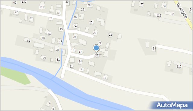 Gorzyce, Gorzyce, 16, mapa Gorzyce