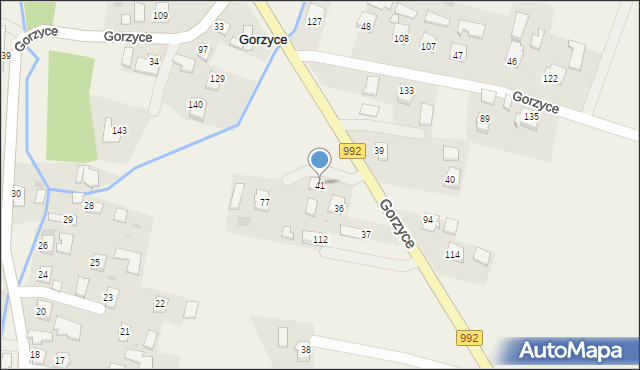 Gorzyce, Gorzyce, 41, mapa Gorzyce