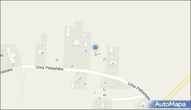 Gorzyce, Góra Plebańska, 12, mapa Gorzyce