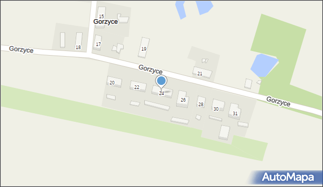 Gorzyce, Gorzyce, 24, mapa Gorzyce