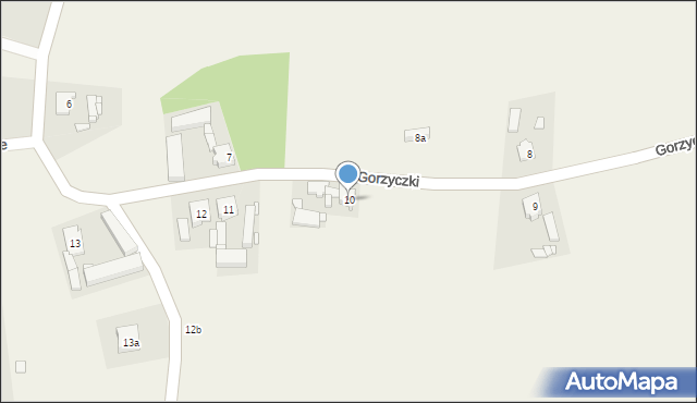 Gorzyce, Gorzyce, 10, mapa Gorzyce