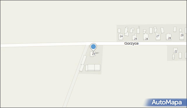 Gorzyce, Gorzyce, 23, mapa Gorzyce
