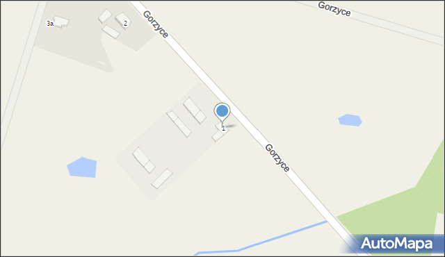 Gorzyce, Gorzyce, 1, mapa Gorzyce