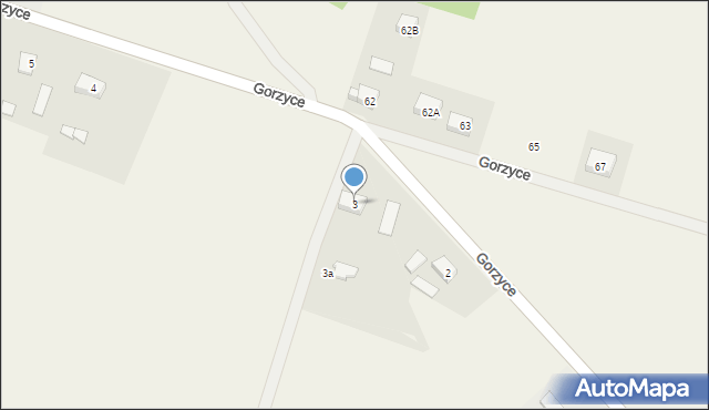 Gorzyce, Gorzyce, 3, mapa Gorzyce