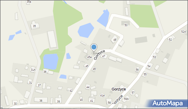 Gorzyce, Gorzyce, 46A, mapa Gorzyce