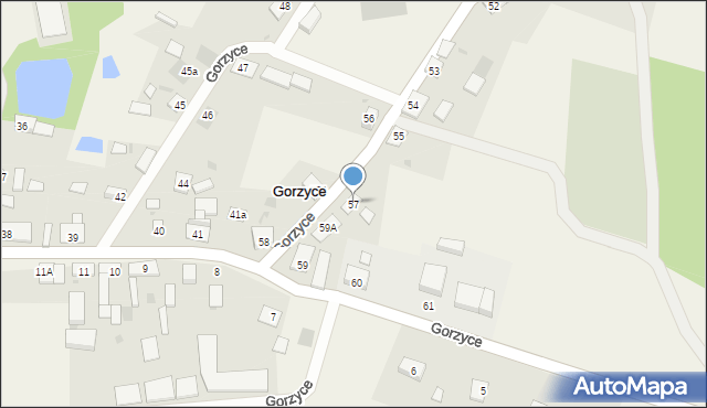 Gorzyce, Gorzyce, 57, mapa Gorzyce