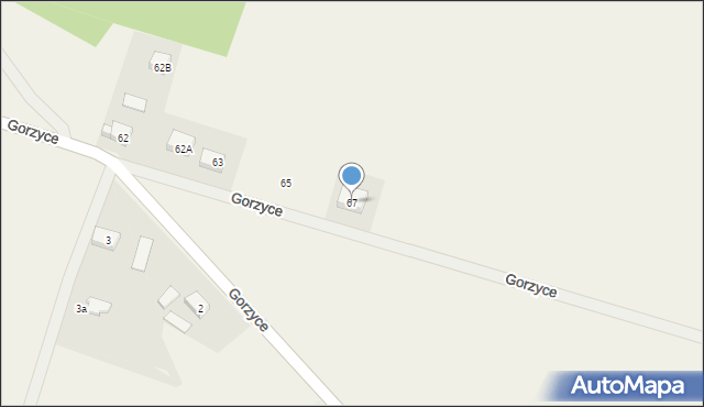 Gorzyce, Gorzyce, 67, mapa Gorzyce