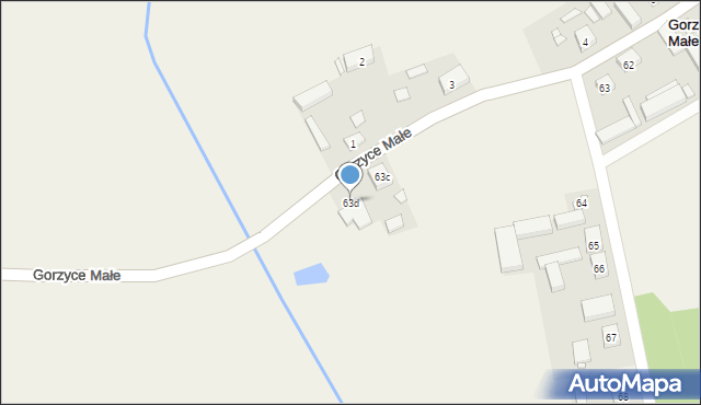 Gorzyce Małe, Gorzyce Małe, 63d, mapa Gorzyce Małe