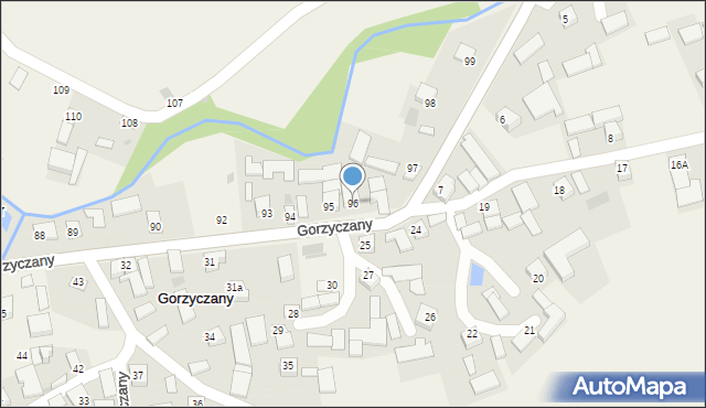Gorzyczany, Gorzyczany, 96, mapa Gorzyczany