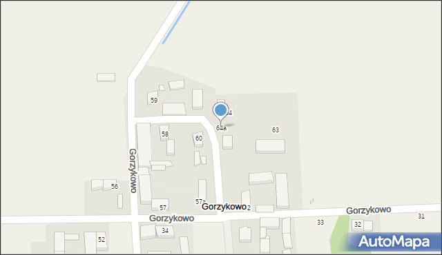 Gorzykowo, Gorzykowo, 64a, mapa Gorzykowo