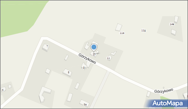 Górzykowo, Górzykowo, 10, mapa Górzykowo