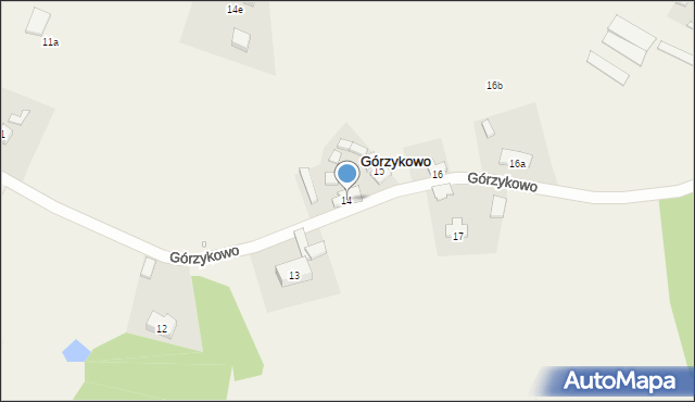 Górzykowo, Górzykowo, 14, mapa Górzykowo