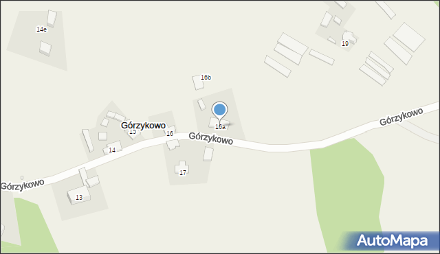 Górzykowo, Górzykowo, 16a, mapa Górzykowo