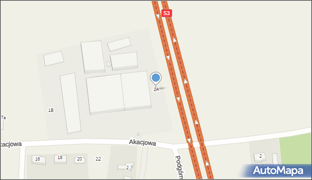Górzykowo, Górzykowo, 1A, mapa Górzykowo
