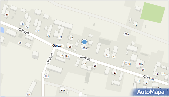 Górzyn, Górzyn, 26A, mapa Górzyn
