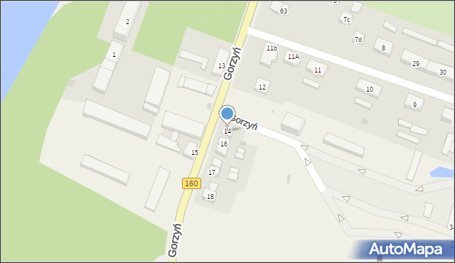 Gorzyń, Gorzyń, 14, mapa Gorzyń