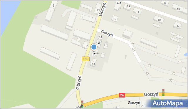 Gorzyń, Gorzyń, 17, mapa Gorzyń