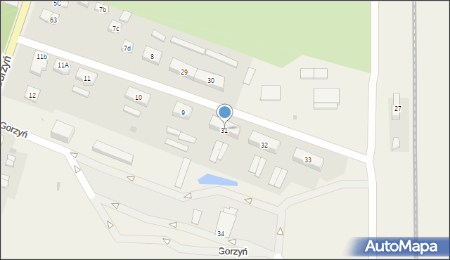 Gorzyń, Gorzyń, 31, mapa Gorzyń