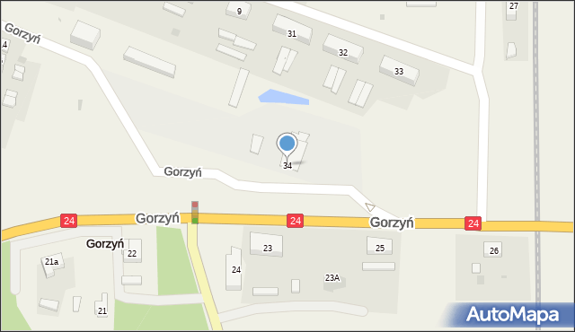 Gorzyń, Gorzyń, 34, mapa Gorzyń