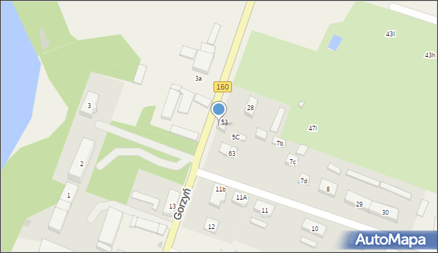 Gorzyń, Gorzyń, 5A, mapa Gorzyń