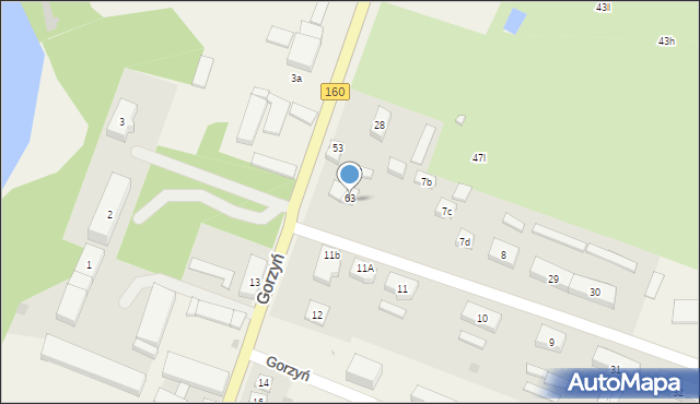 Gorzyń, Gorzyń, 6B, mapa Gorzyń