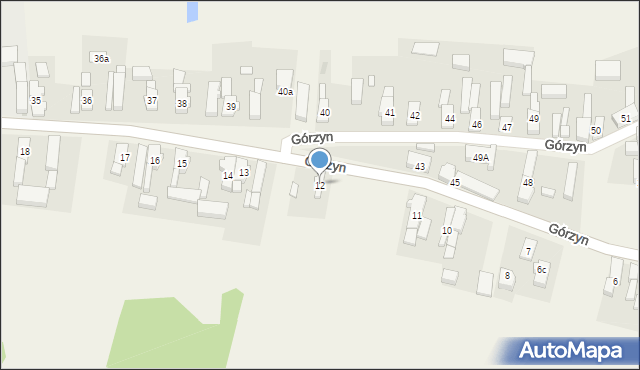 Górzyn, Górzyn, 12, mapa Górzyn