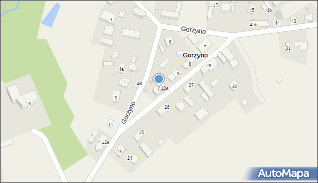Gorzyno, Gorzyno, 10b, mapa Gorzyno