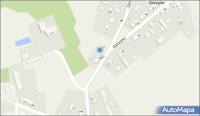 Gorzyno, Gorzyno, 12a, mapa Gorzyno