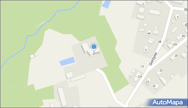 Gorzyno, Gorzyno, 13, mapa Gorzyno