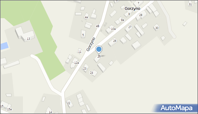 Gorzyno, Gorzyno, 25, mapa Gorzyno