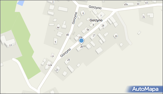 Gorzyno, Gorzyno, 26, mapa Gorzyno