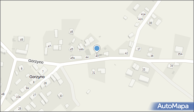 Gorzyno, Gorzyno, 43, mapa Gorzyno
