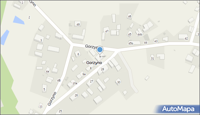 Gorzyno, Gorzyno, 7, mapa Gorzyno