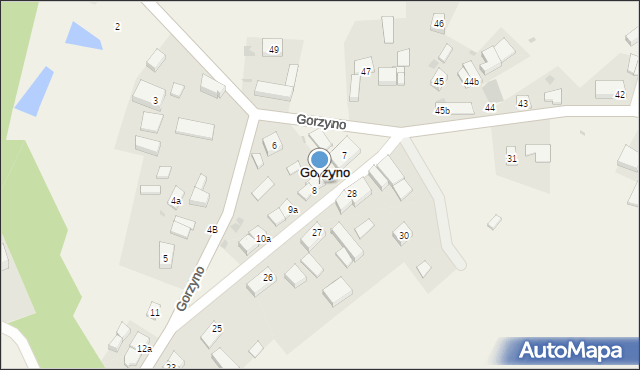 Gorzyno, Gorzyno, 8a, mapa Gorzyno