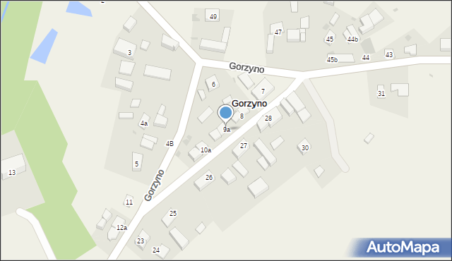 Gorzyno, Gorzyno, 9a, mapa Gorzyno