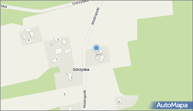 Górzyska, Górzyska, 13, mapa Górzyska