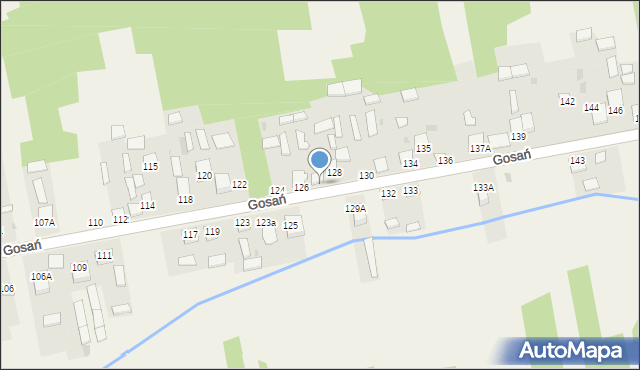 Gosań, Gosań, 127, mapa Gosań
