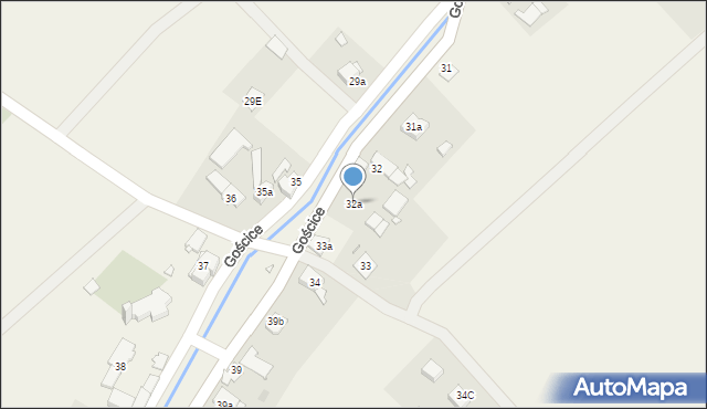 Gościce, Gościce, 32a, mapa Gościce