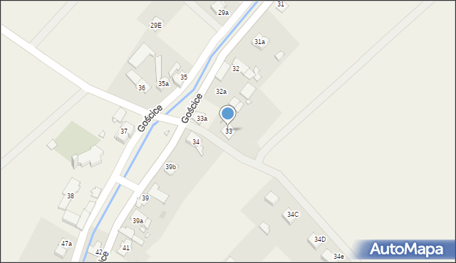 Gościce, Gościce, 33, mapa Gościce