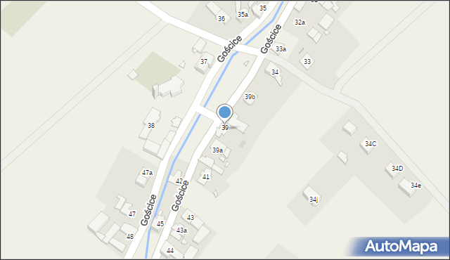 Gościce, Gościce, 39, mapa Gościce